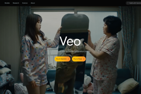 Veo 3 website image for google's deep mind