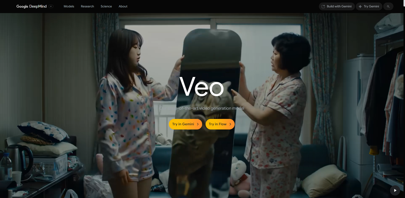 Veo 3 website image for google's deep mind